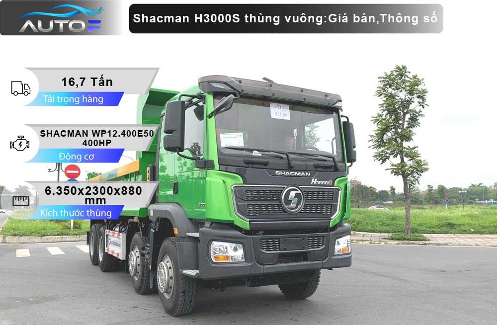 Shacman H3000S thùng đúc U: Giá bán, Thông số